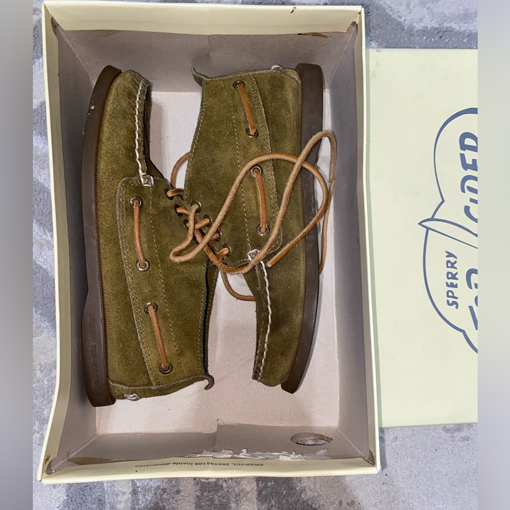 Sperry A/O Chukka Waxed Olive Shoes